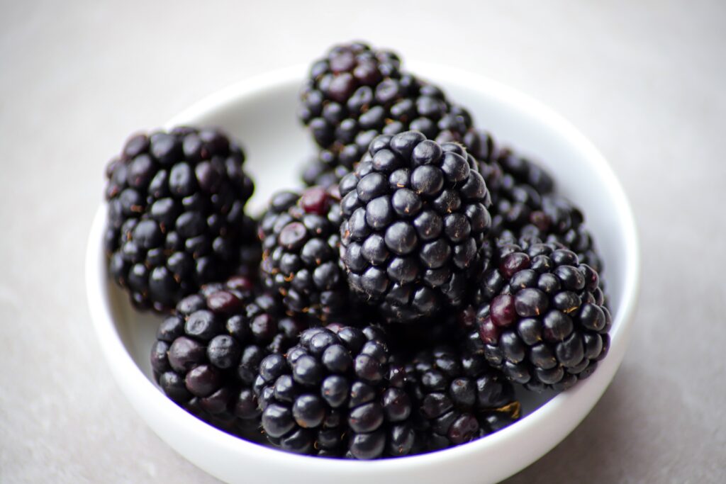 bowl of blackberries