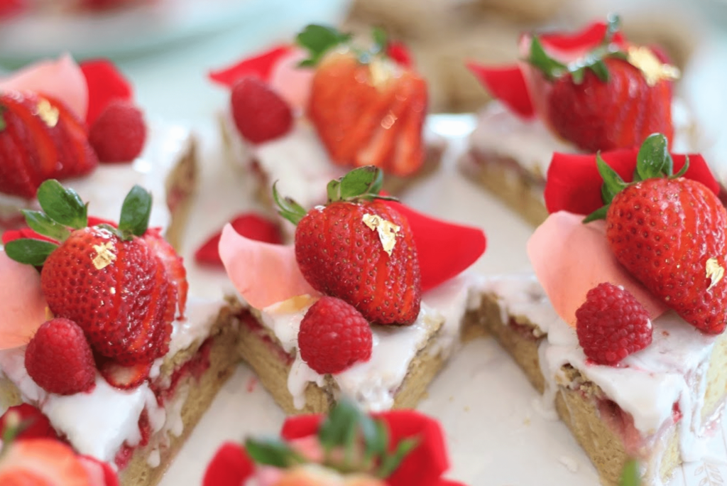 strawberry vegan scone dessert