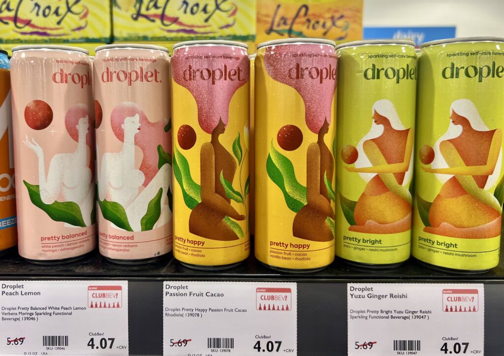 droplet sparkling adaptogenic non-alcoholic drink at bevmo!
