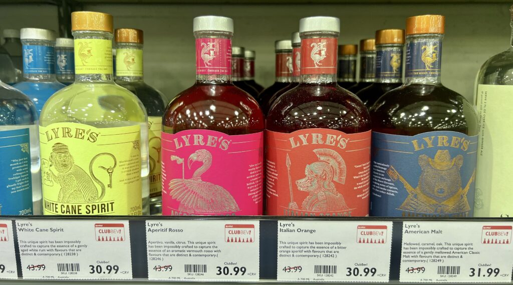 lyre's non-alcoholic spirits non-alcoholic drinks at bevmo