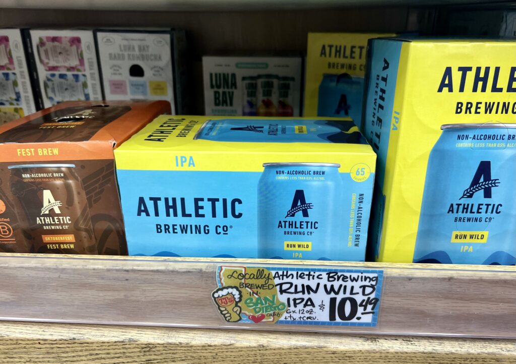 athletic brewing at trader joe's na beer