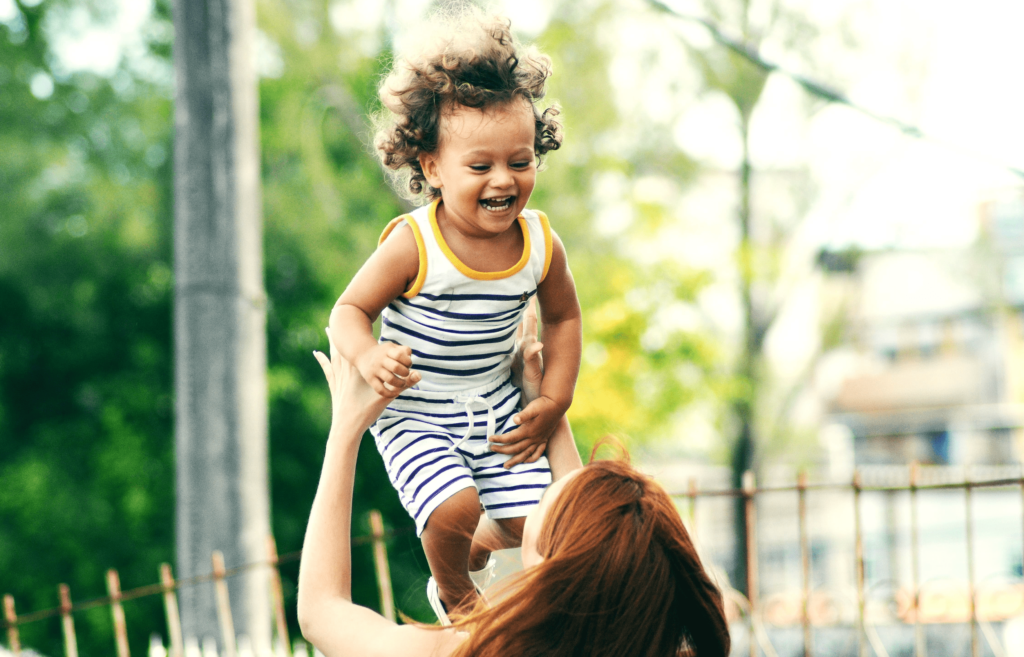 woman with child